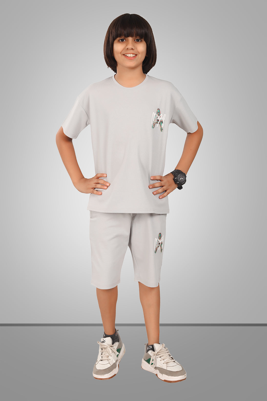 CREAM STREETMODE BOYS CO-ORD - DOWN SHOULDER EDITION