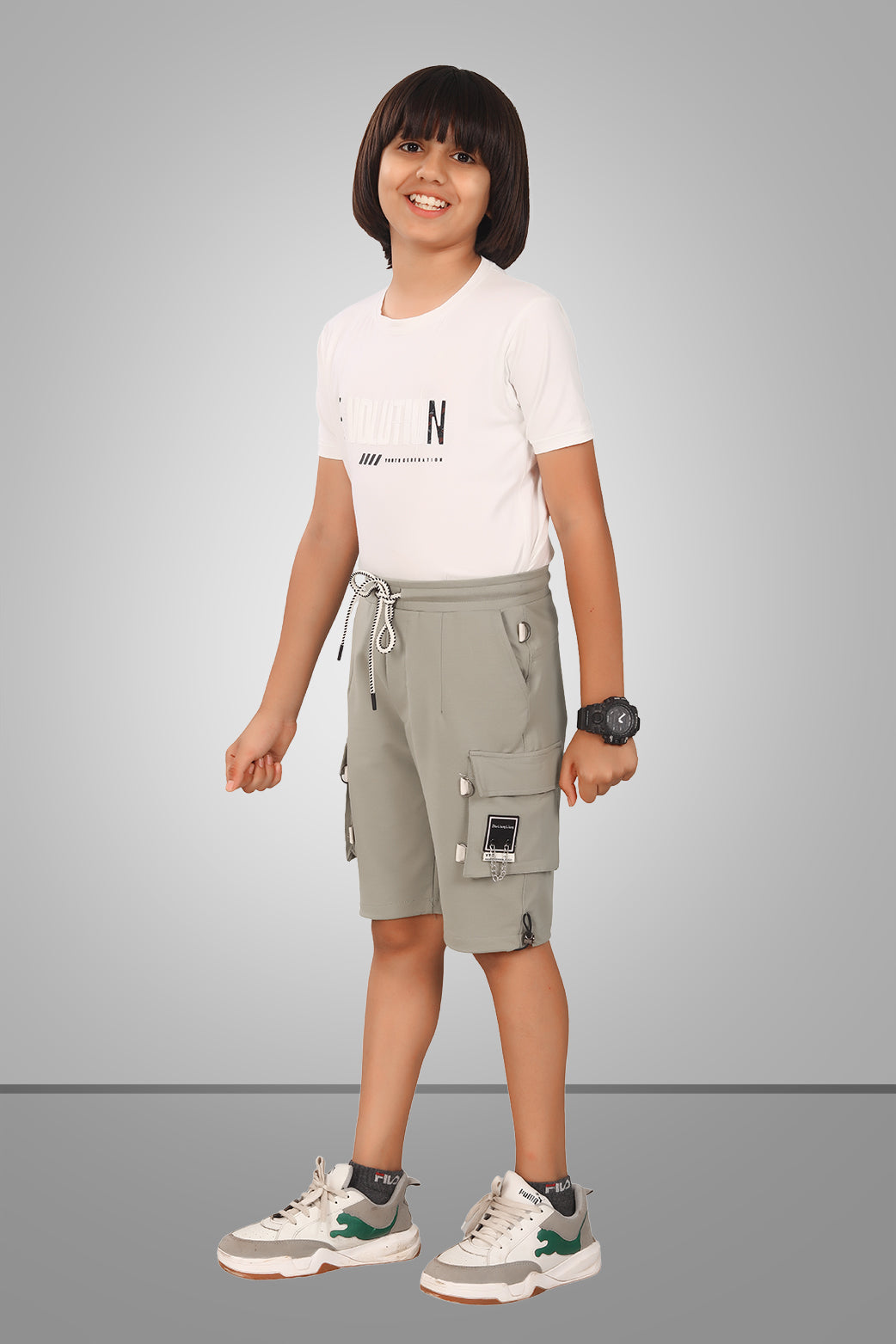 LIGHT OLIVE URBANBOYS STRETCH X FUNKY LYCRA SHORTS