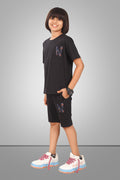 BLACK STREETMODE BOYS CO-ORD - DOWN SHOULDER EDITION