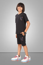 BLACK STREETMODE BOYS CO-ORD - DOWN SHOULDER EDITION