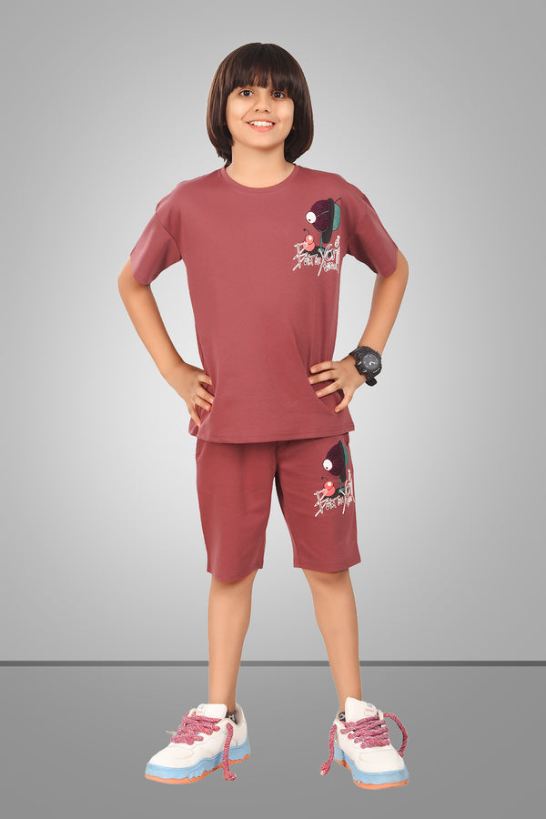 BROWN STREETMODE BOYS CO-ORD - DOWN SHOULDER EDITION