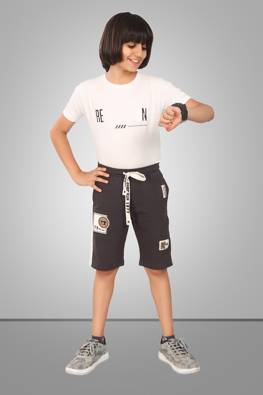 DARK GREY URBANBOYS STRETCH X FUNKY LYCRA SHORTS