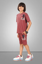 BROWN STREETMODE BOYS CO-ORD - DOWN SHOULDER EDITION
