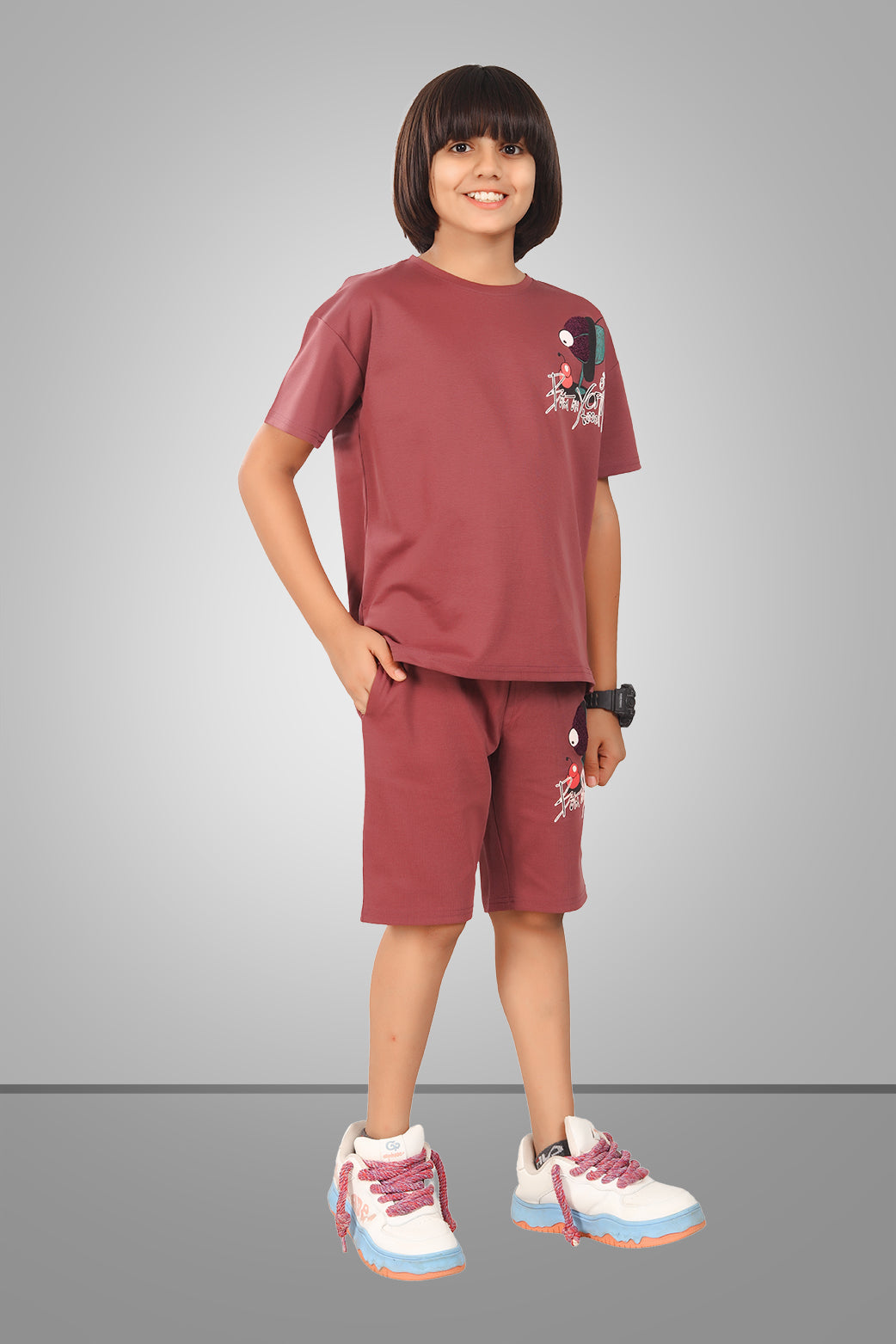 BROWN STREETMODE BOYS CO-ORD - DOWN SHOULDER EDITION