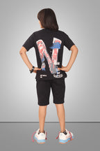 BLACK STREETMODE BOYS CO-ORD - DOWN SHOULDER EDITION