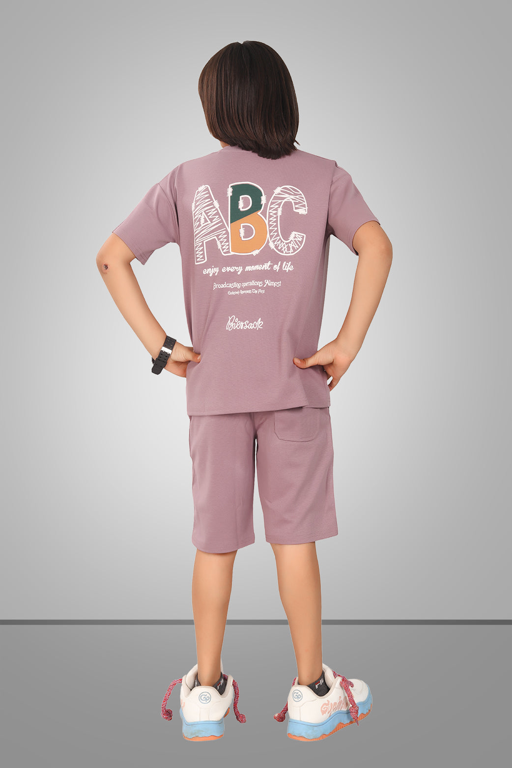 LIGHT OLIVE STREETMODE BOYS CO-ORD - DOWN SHOULDER EDITION