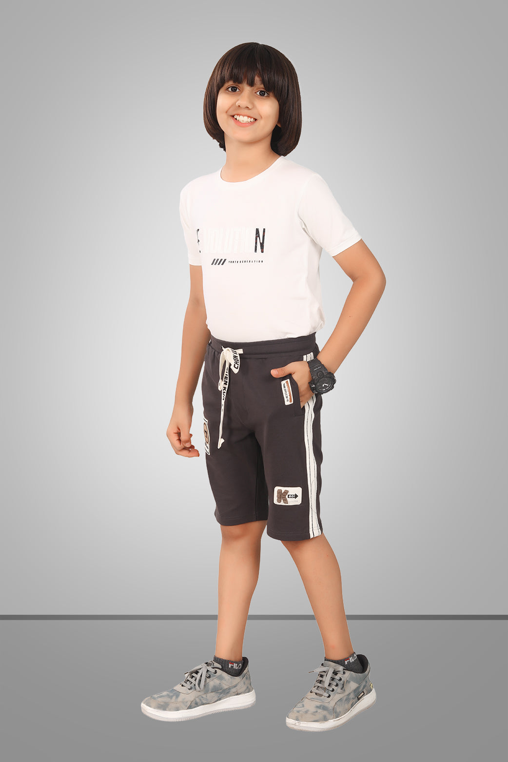 DARK GREY URBANBOYS STRETCH X FUNKY LYCRA SHORTS