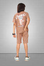 KHAKI STREETMODE BOYS CO-ORD - DOWN SHOULDER EDITION