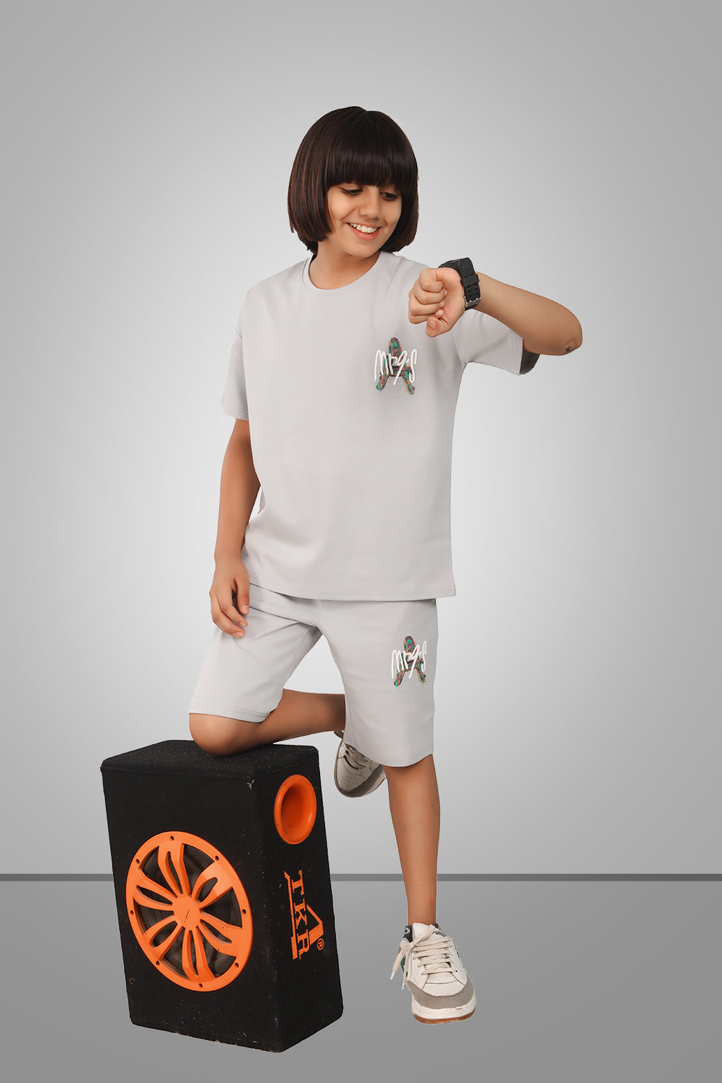 CREAM STREETMODE BOYS CO-ORD - DOWN SHOULDER EDITION