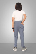 DARK GREY 4 WAY LYCRA CARGO PANT
