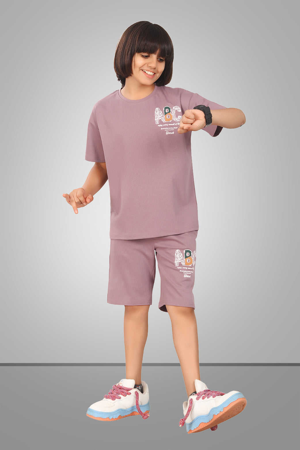 LIGHT OLIVE STREETMODE BOYS CO-ORD - DOWN SHOULDER EDITION