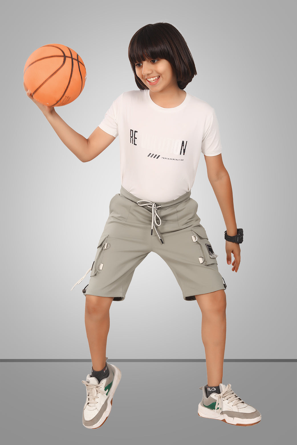 LIGHT OLIVE URBANBOYS STRETCH X FUNKY LYCRA SHORTS