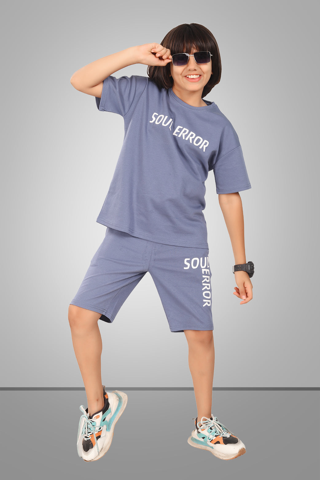 LIGHT BLUE STREETMODE BOYS CO-ORD - DOWN SHOULDER EDITION