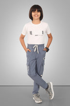 DARK GREY 4 WAY LYCRA CARGO PANT