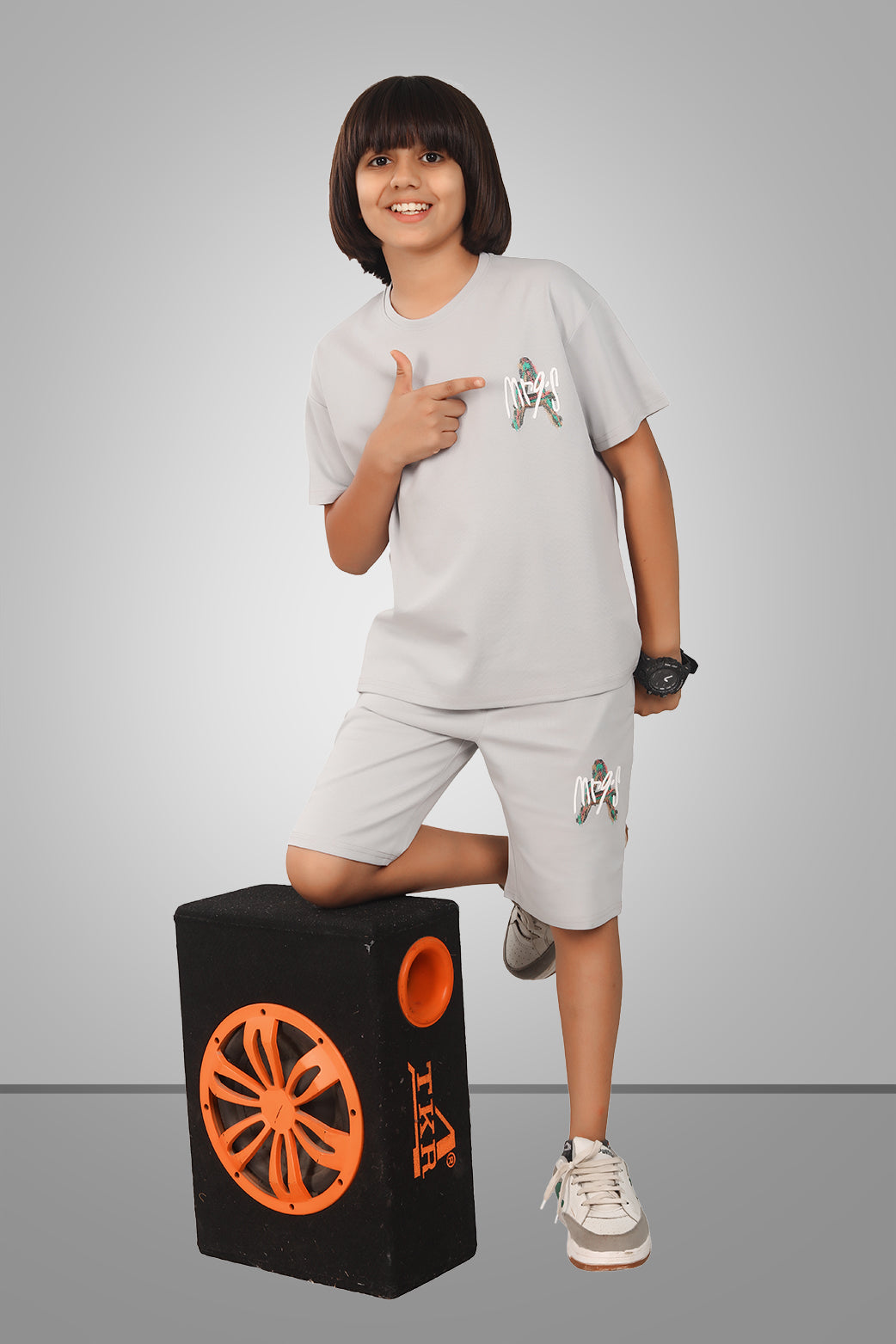 CREAM STREETMODE BOYS CO-ORD - DOWN SHOULDER EDITION