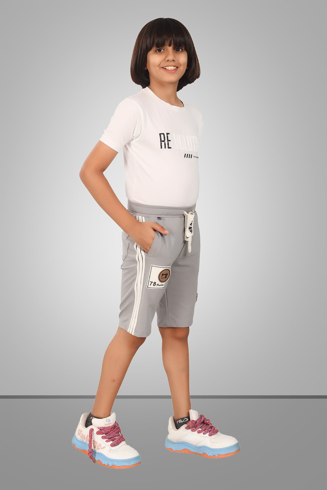 LIGHT GREY URBANBOYS STRETCH X FUNKY LYCRA SHORTS