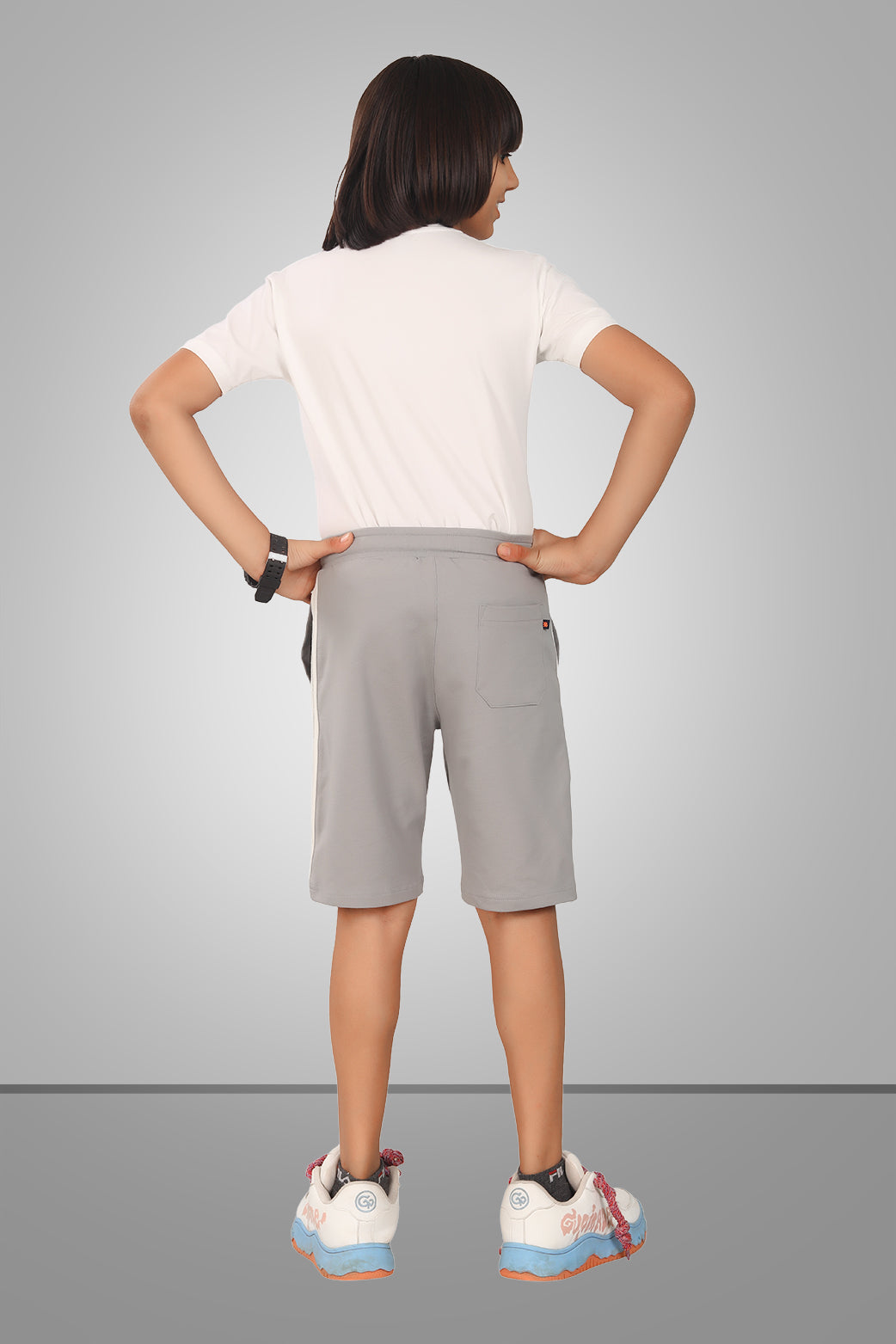 LIGHT GREY URBANBOYS STRETCH X FUNKY LYCRA SHORTS