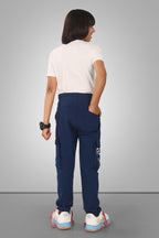 NAVY BLUE 4 WAY LYCRA CARGO PANT
