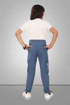 SKY BLUE 4 WAY LYCRA CARGO PANT