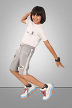 LIGHT GREY URBANBOYS STRETCH X FUNKY LYCRA SHORTS