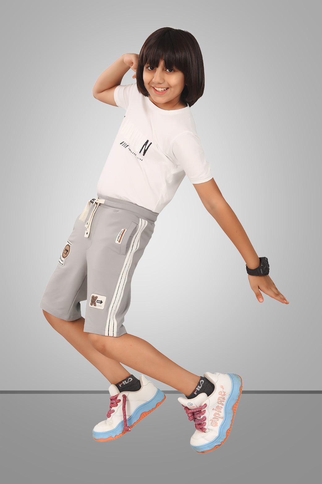 LIGHT GREY URBANBOYS STRETCH X FUNKY LYCRA SHORTS