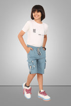 LIGHT BLUE URBANBOYS STRETCH X FUNKY LYCRA SHORTS