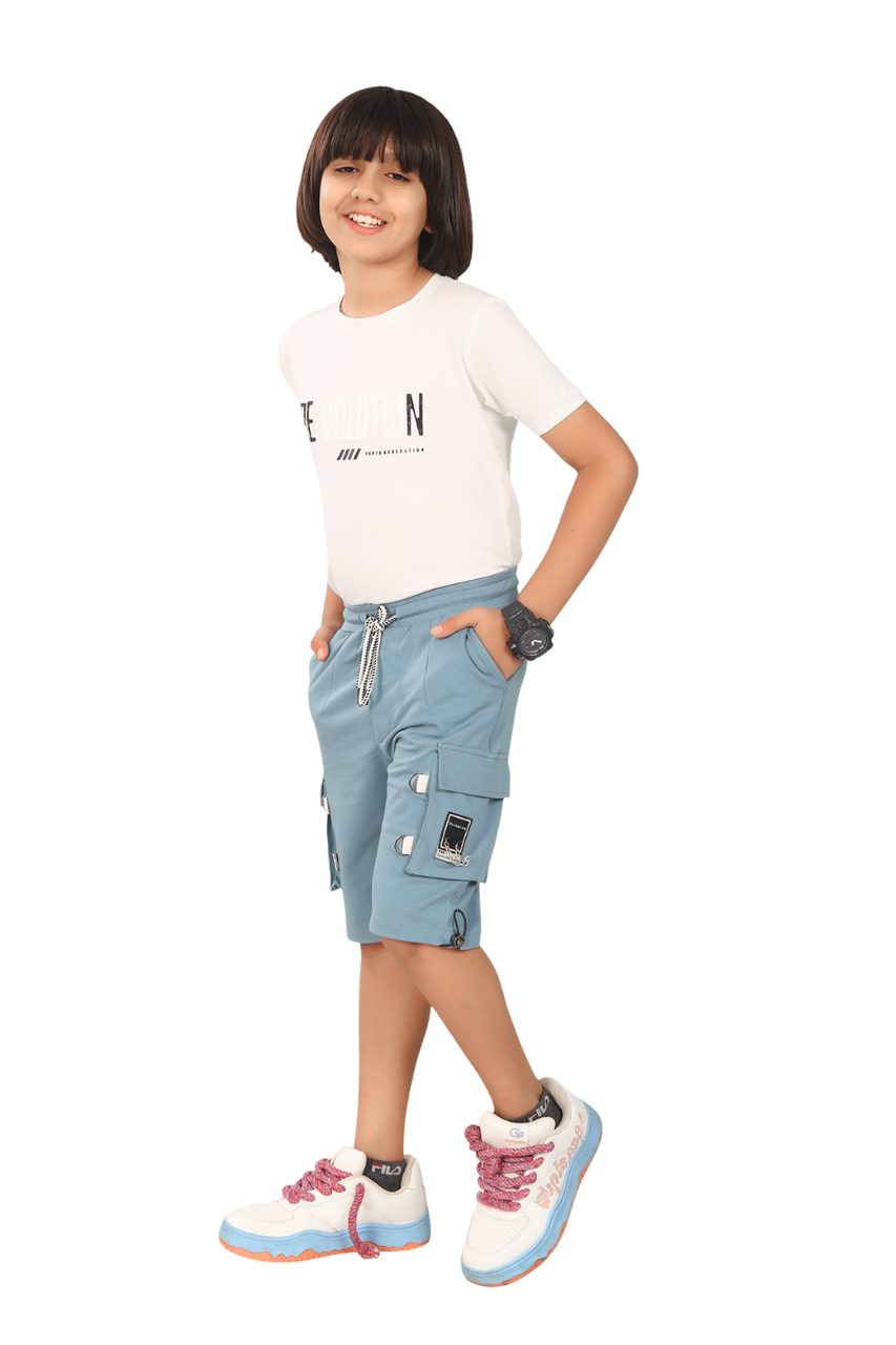 LIGHT BLUE URBANBOYS STRETCH X FUNKY LYCRA SHORTS