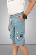 LIGHT BLUE URBANBOYS STRETCH X FUNKY LYCRA SHORTS