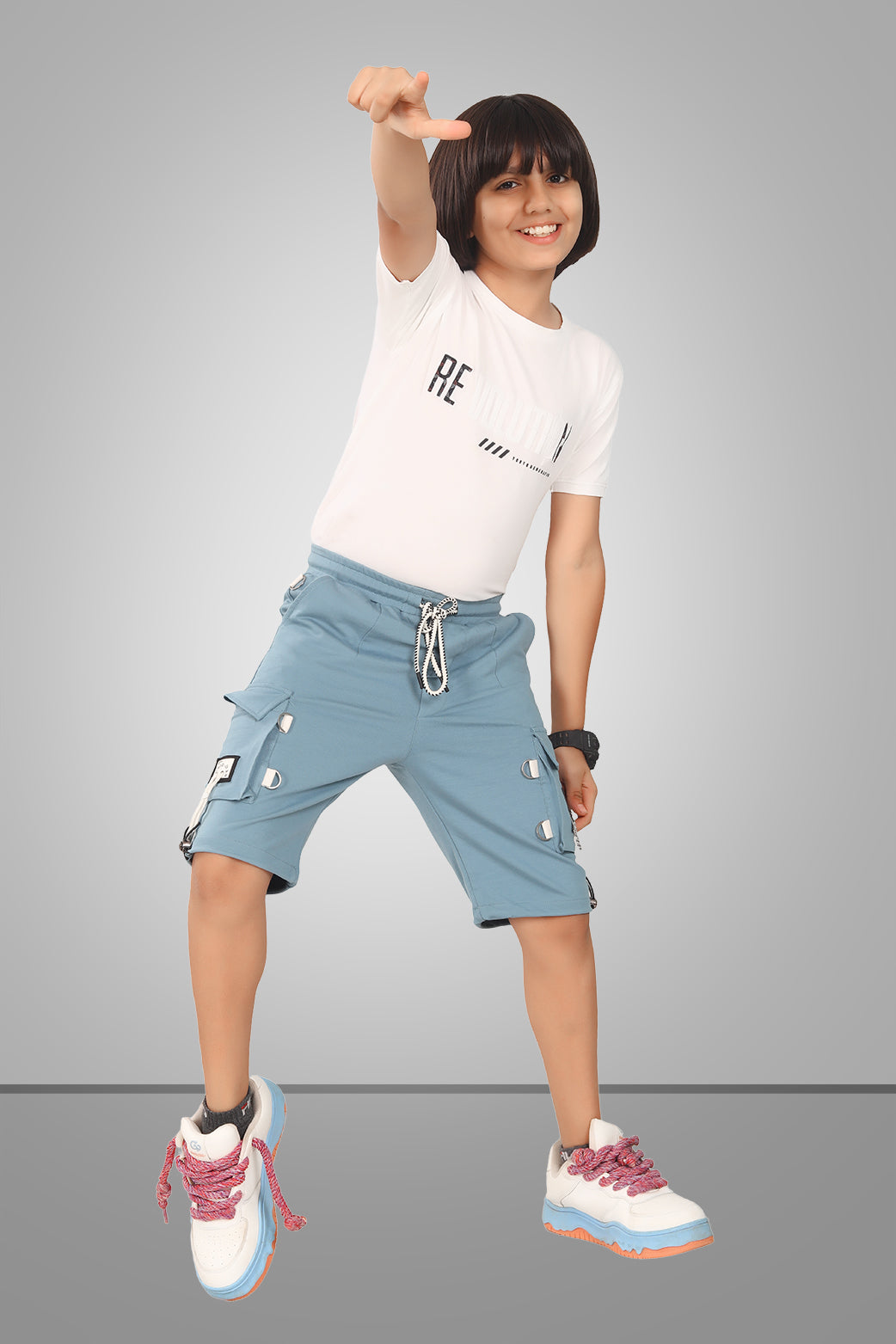 LIGHT BLUE URBANBOYS STRETCH X FUNKY LYCRA SHORTS