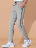 LIGHT GREY LYCRA PANT WITH 2 SIDE INVISIBLE ZIPPER