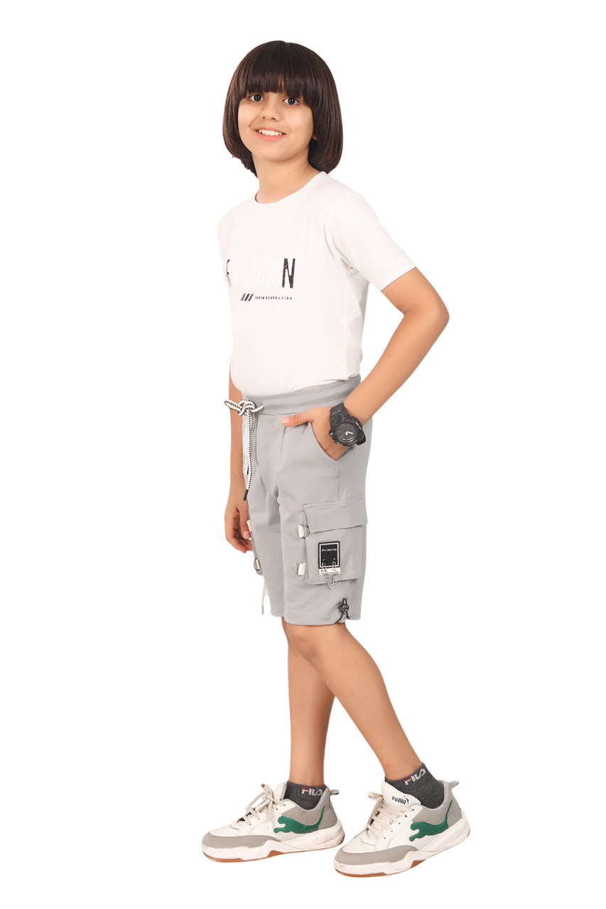 LIGHT GREY URBANBOYS STRETCH X FUNKY LYCRA SHORTS