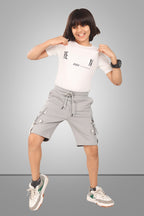 LIGHT GREY URBANBOYS STRETCH X FUNKY LYCRA SHORTS