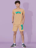 BEIGE STREETSTYLE BOYS CO-ORD SET - COOL & COMFY