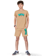 BEIGE STREETSTYLE BOYS CO-ORD SET - COOL & COMFY