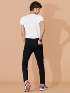 BLACK LYCRA PANT WITH 2 SIDE INVISIBLE ZIPPER