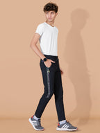BLACK LYCRA PANT WITH 2 SIDE INVISIBLE ZIPPER