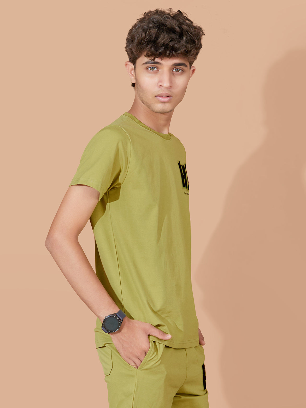 KHAKI STREETSTYLE BOYS CO-ORD SET - COOL & COMFY