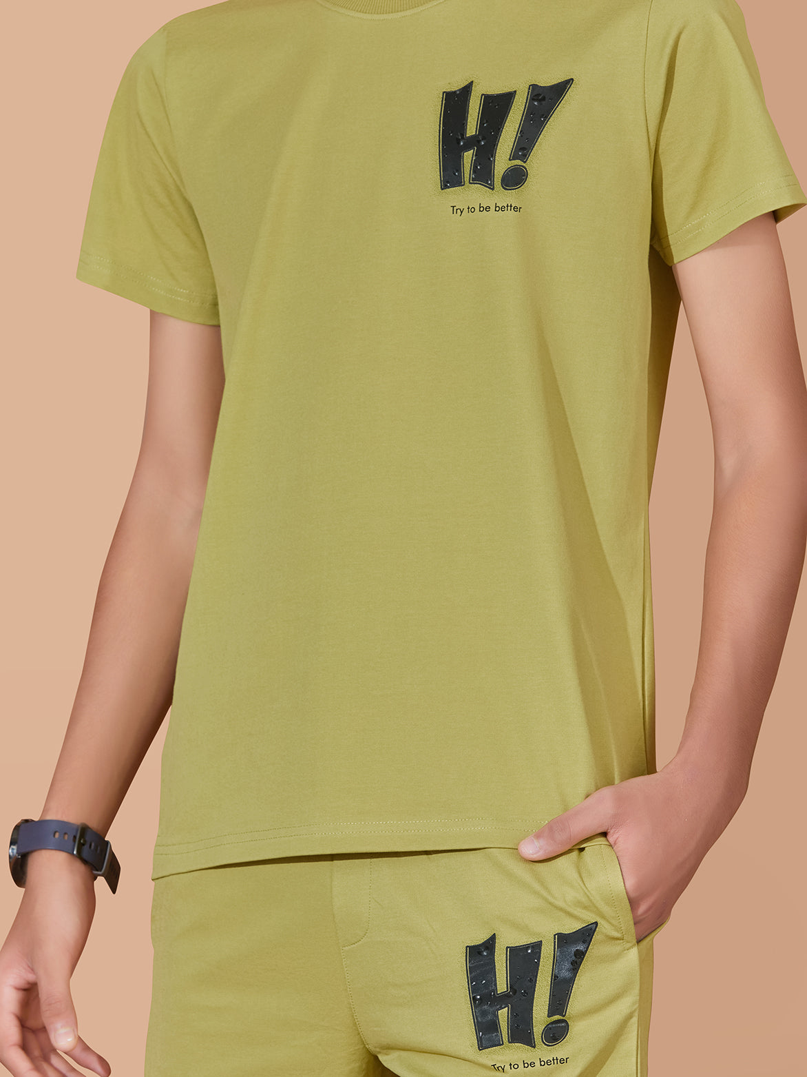 KHAKI STREETSTYLE BOYS CO-ORD SET - COOL & COMFY