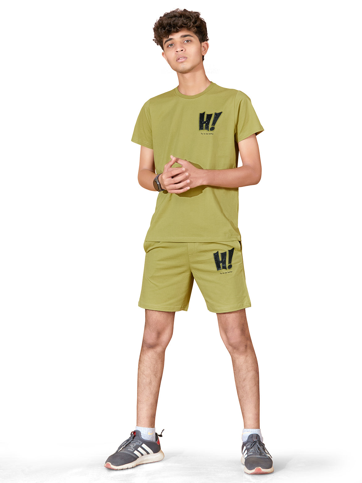 KHAKI STREETSTYLE BOYS CO-ORD SET - COOL & COMFY