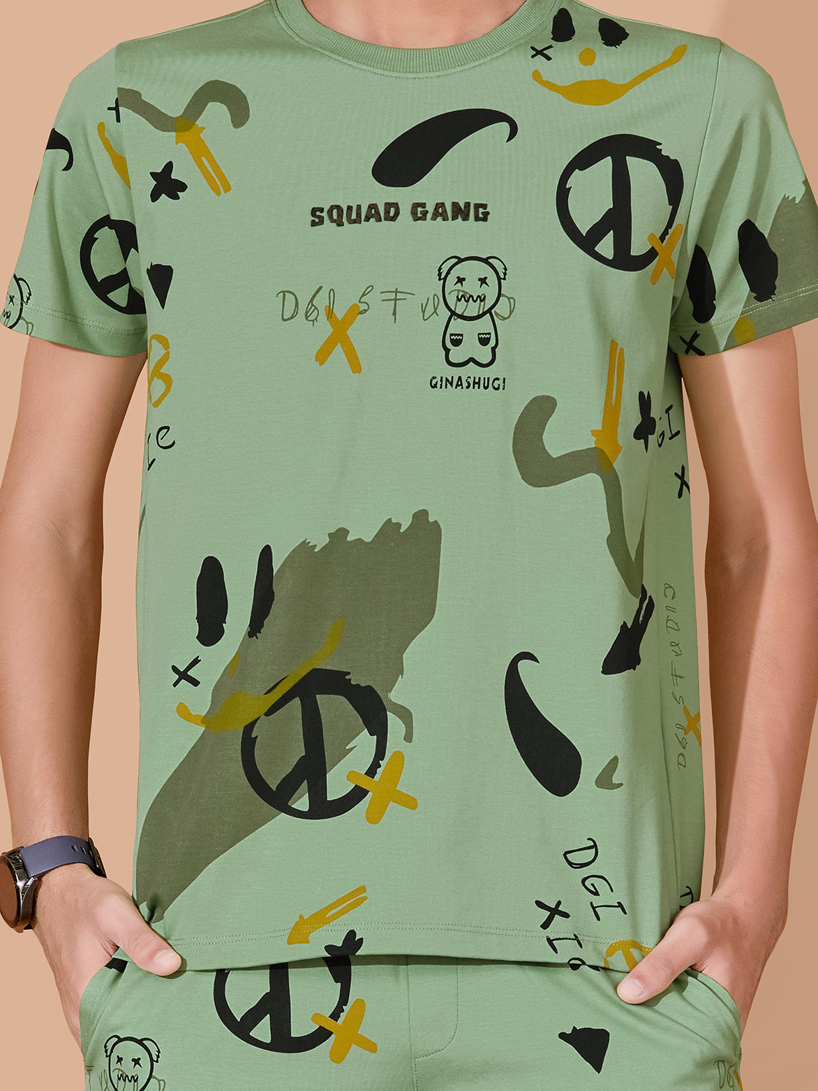 DARK GREEN URBANBOYS CLUB SIGNATURE SHORTS CO-ORD SET