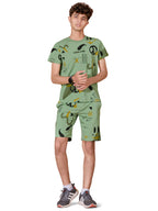 DARK GREEN URBANBOYS CLUB SIGNATURE SHORTS CO-ORD SET