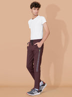 WINE LYCRA PANT WITH 2 SIDE INVISIBLE ZIPPER