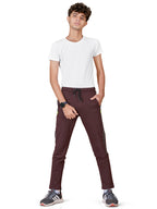 WINE LYCRA PANT WITH 2 SIDE INVISIBLE ZIPPER