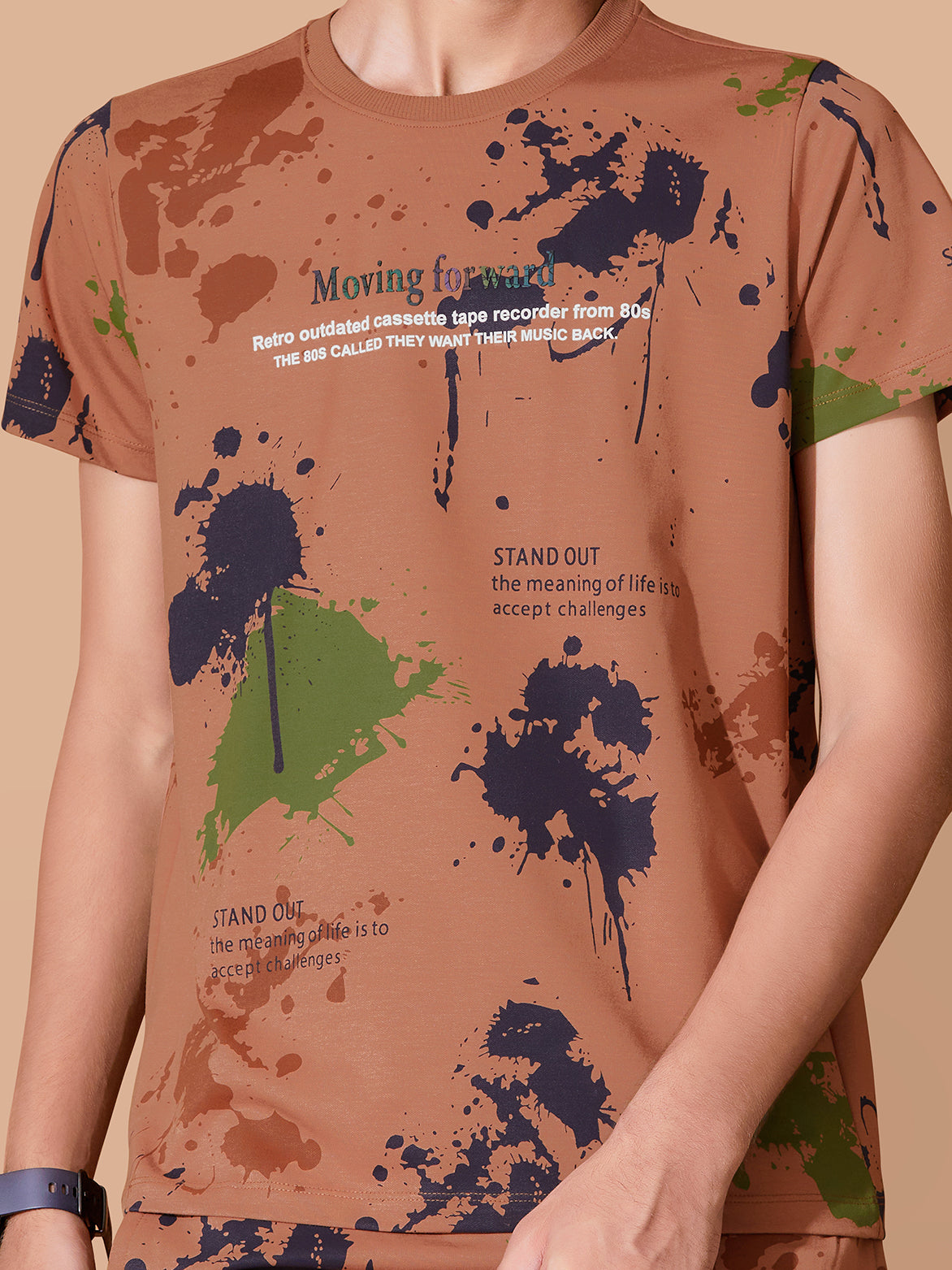 CHOCOLATE URBANBOYS CLUB SIGNATURE SHORTS CO-ORD SET