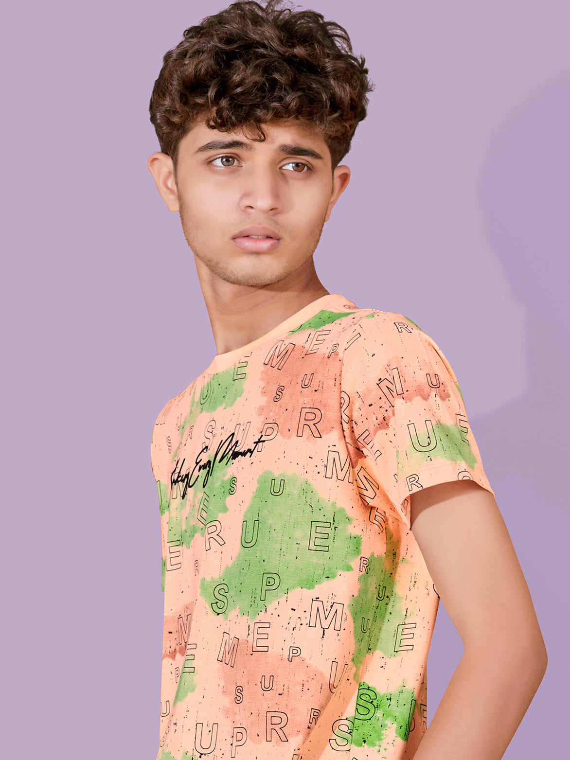 PEACH URBANBOYS CLUB SIGNATURE SHORTS CO-ORD SET