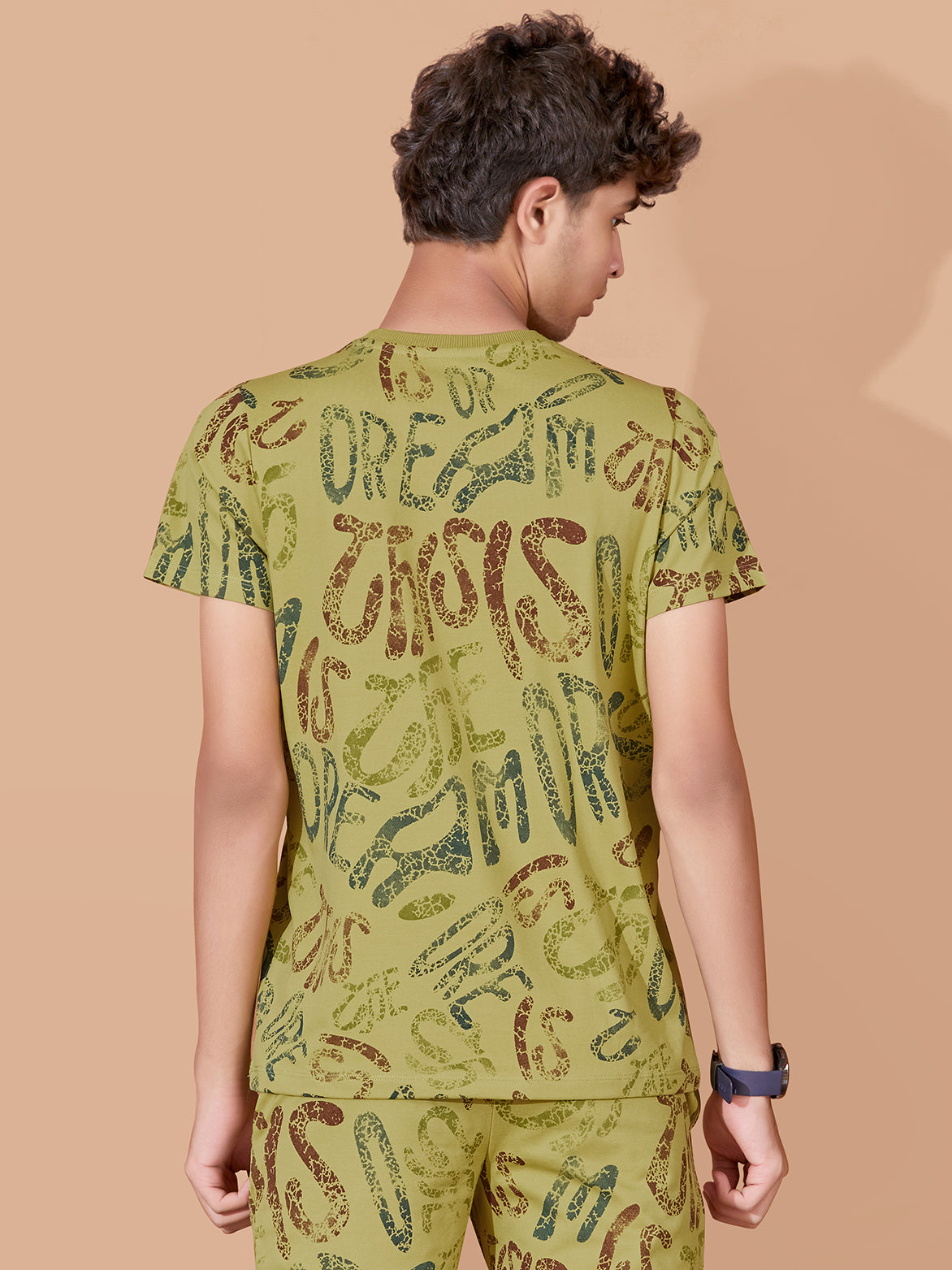 KHAKI URBANBOYS CLUB SIGNATURE SHORTS CO-ORD SET