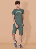 OLIVE NEXTGEN BOYS CO-ORD SET - PREMIUM FABRIC SHORTS
