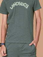 OLIVE NEXTGEN BOYS CO-ORD SET - PREMIUM FABRIC SHORTS