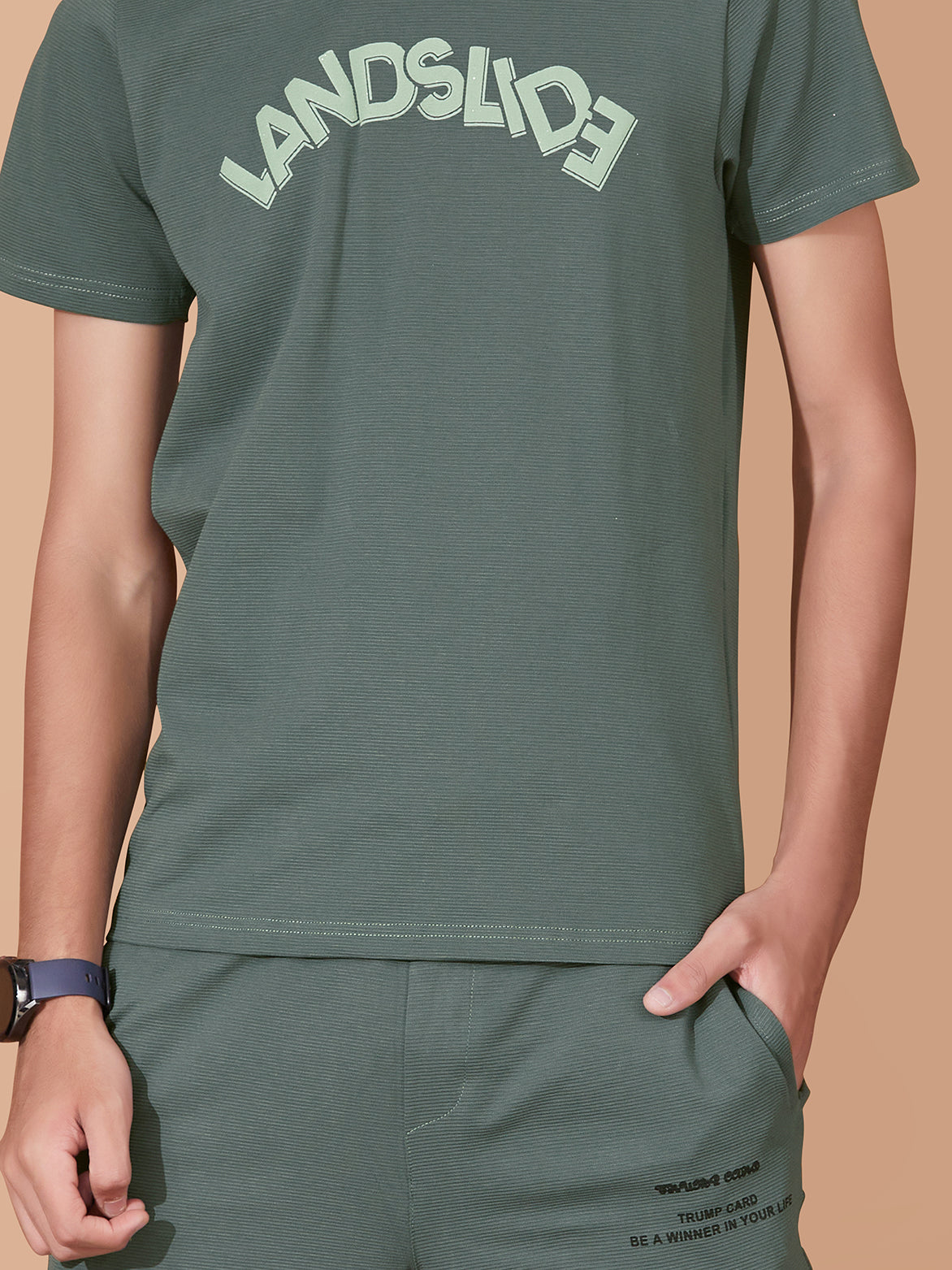 OLIVE NEXTGEN BOYS CO-ORD SET - PREMIUM FABRIC SHORTS
