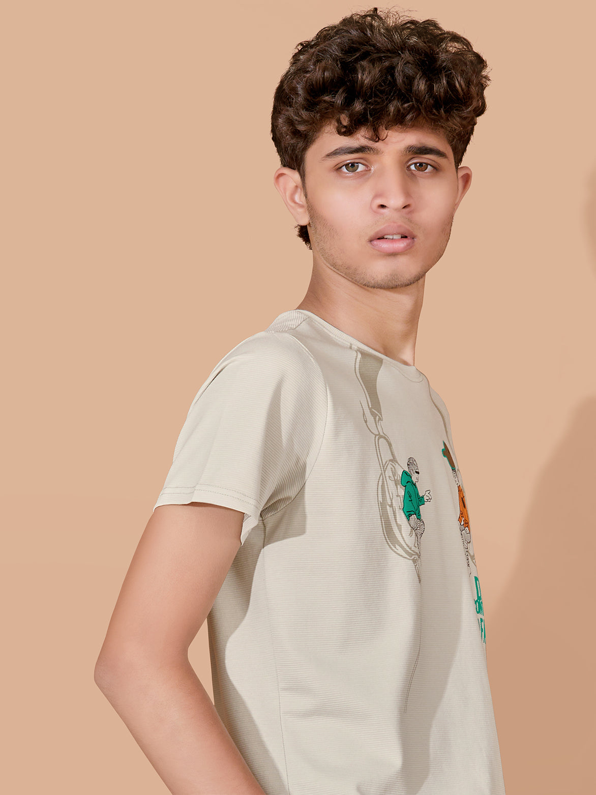 BEIGE NEXTGEN BOYS CO-ORD SET - PREMIUM FABRIC SHORTS